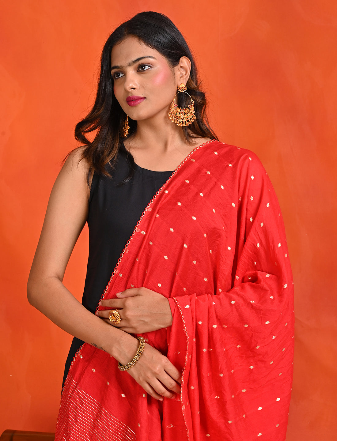 Chanderi Zari weave Dupatta
