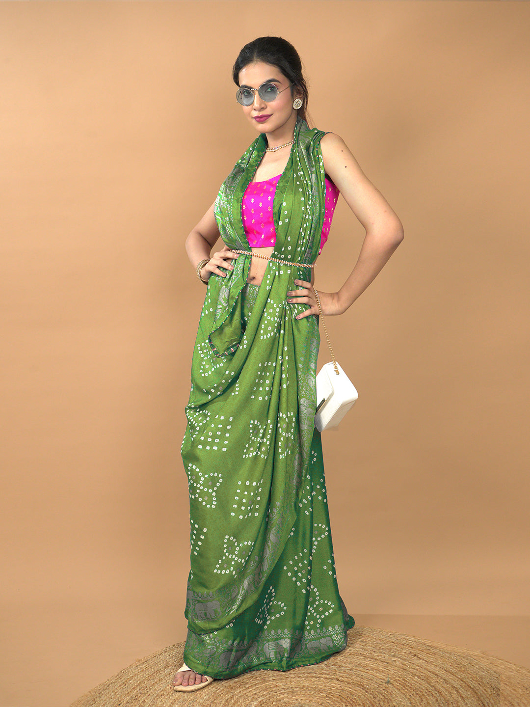 Bandhini Viscose Crepe Saree