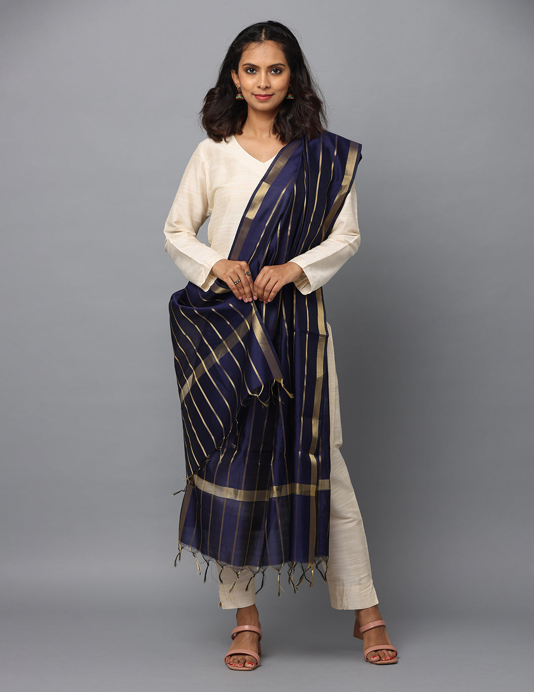 Banarasi Silk Stripe Dupatta