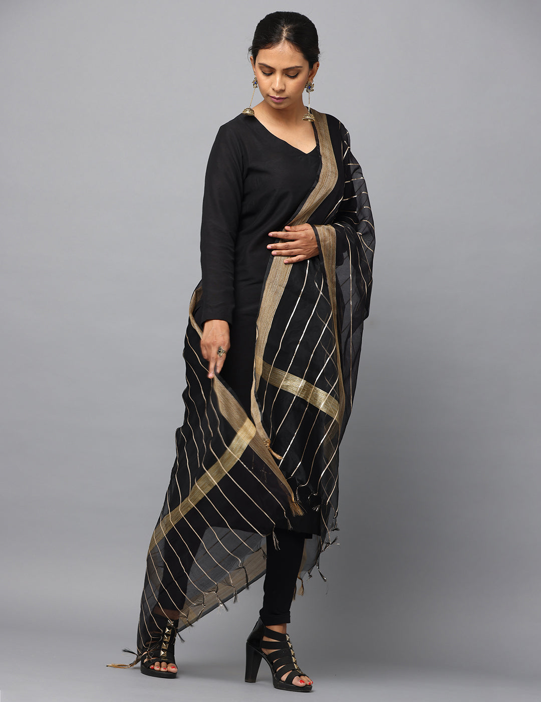 Chanderi Zari weave Dupatta