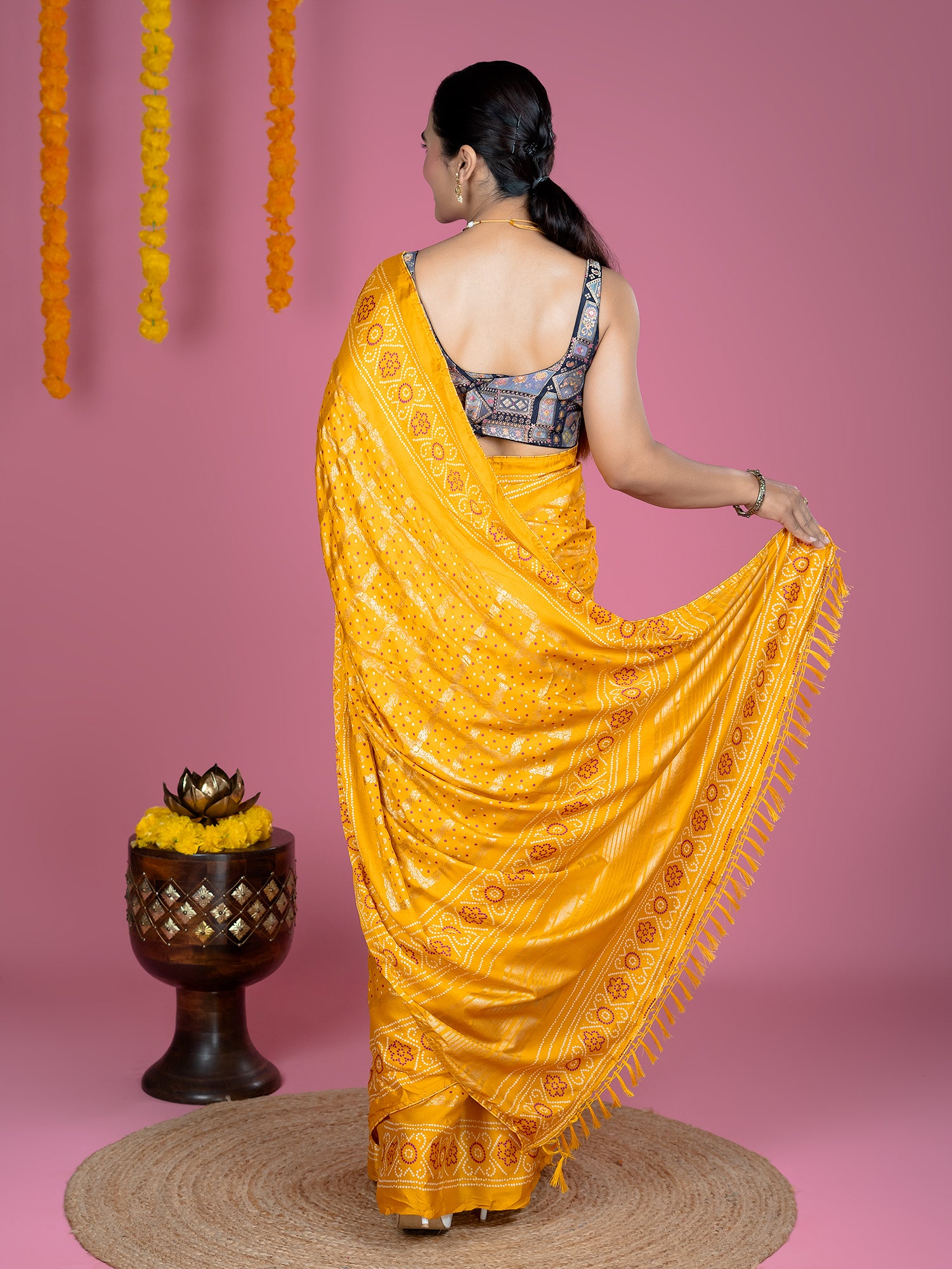 Bandhini Crepe Saree