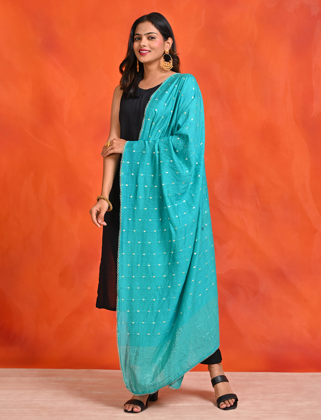 Chanderi Zari weave Dupatta