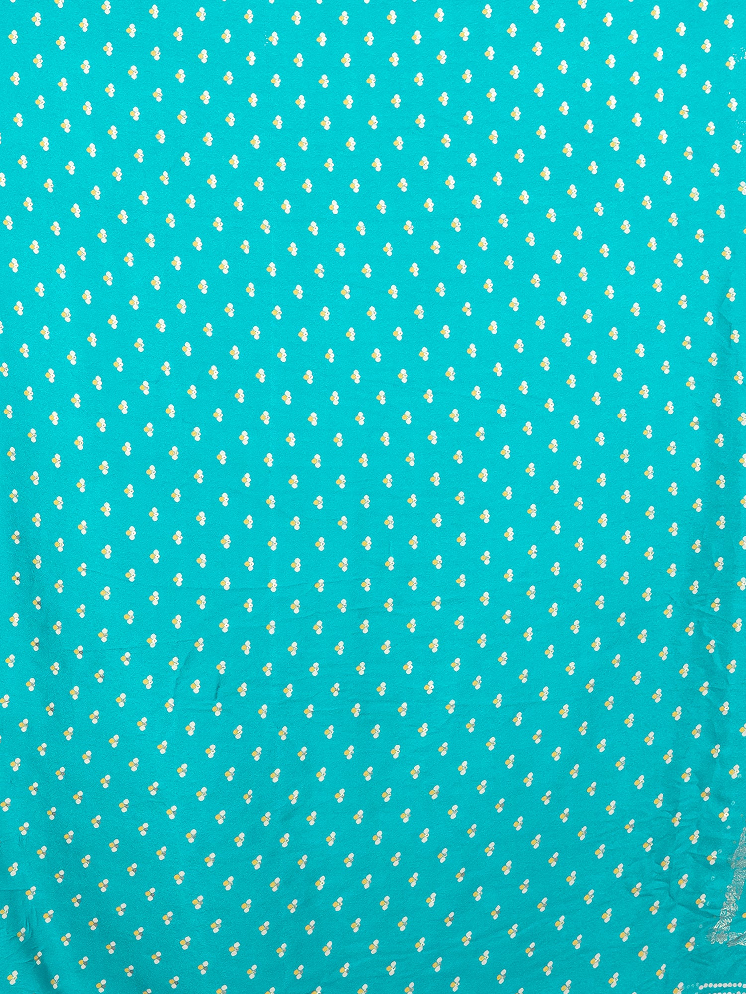 Turquoise Bandhini Saree