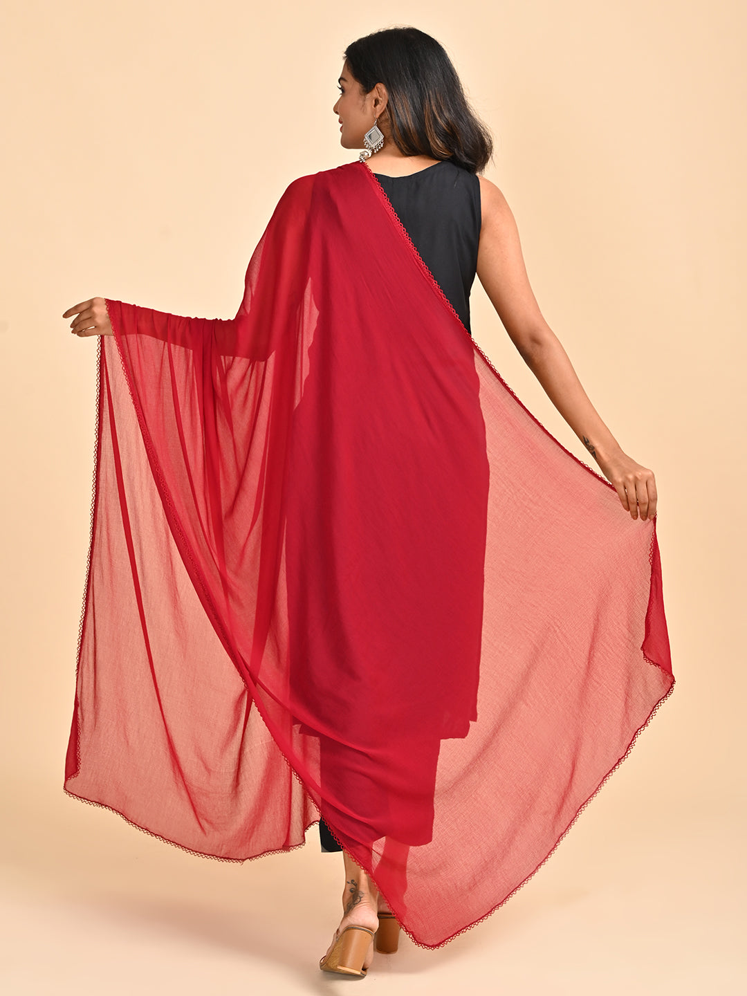 Solid Chiffon Dupatta