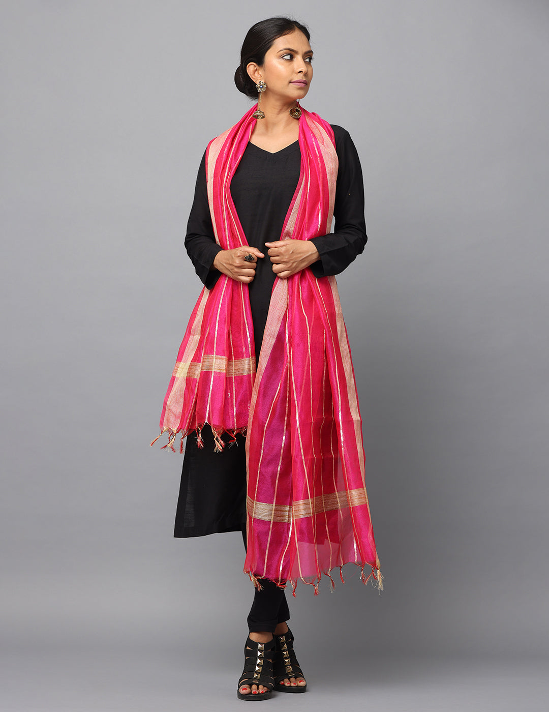 Banarasi Silk Stripe Dupatta