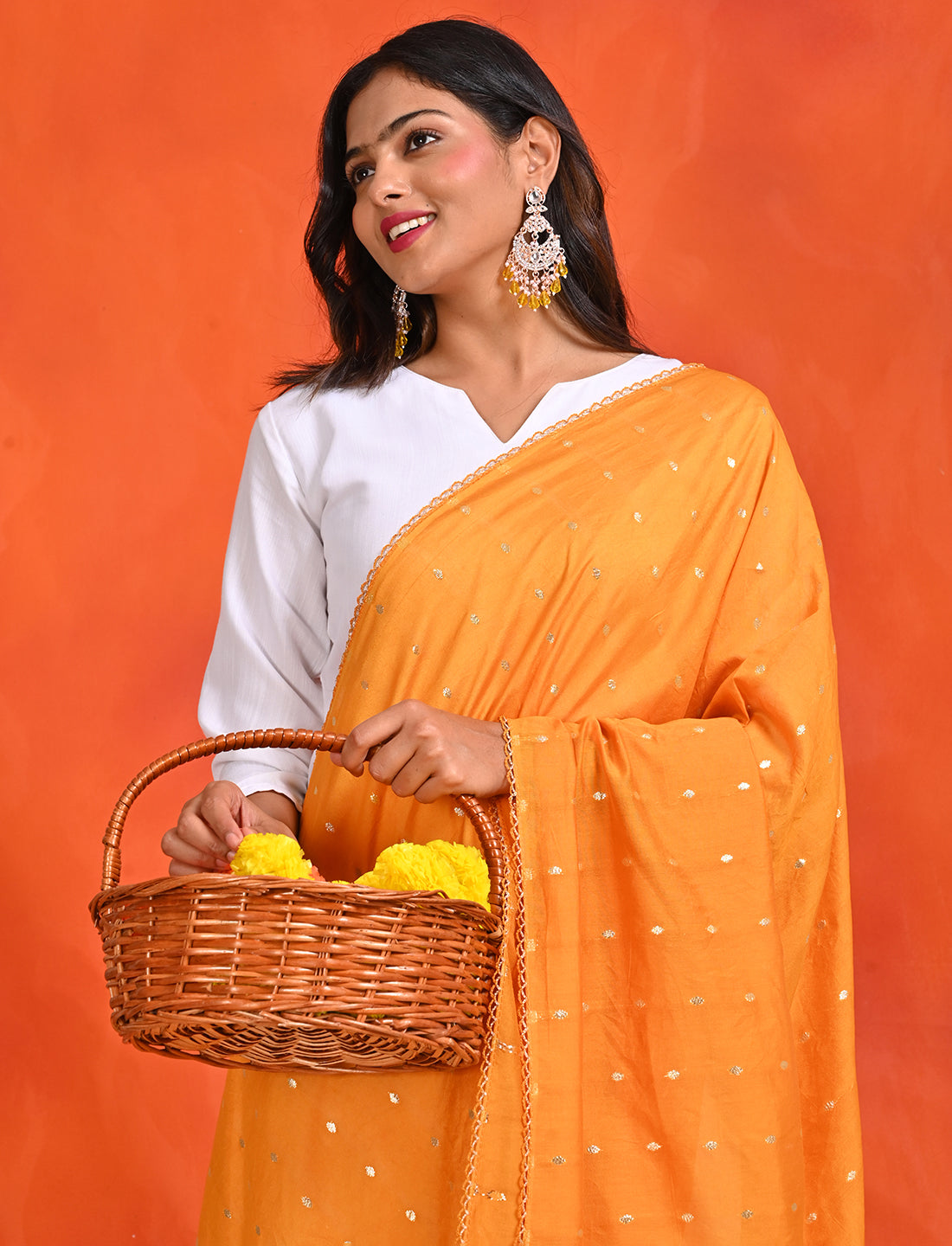 Chanderi Zari weave Dupatta