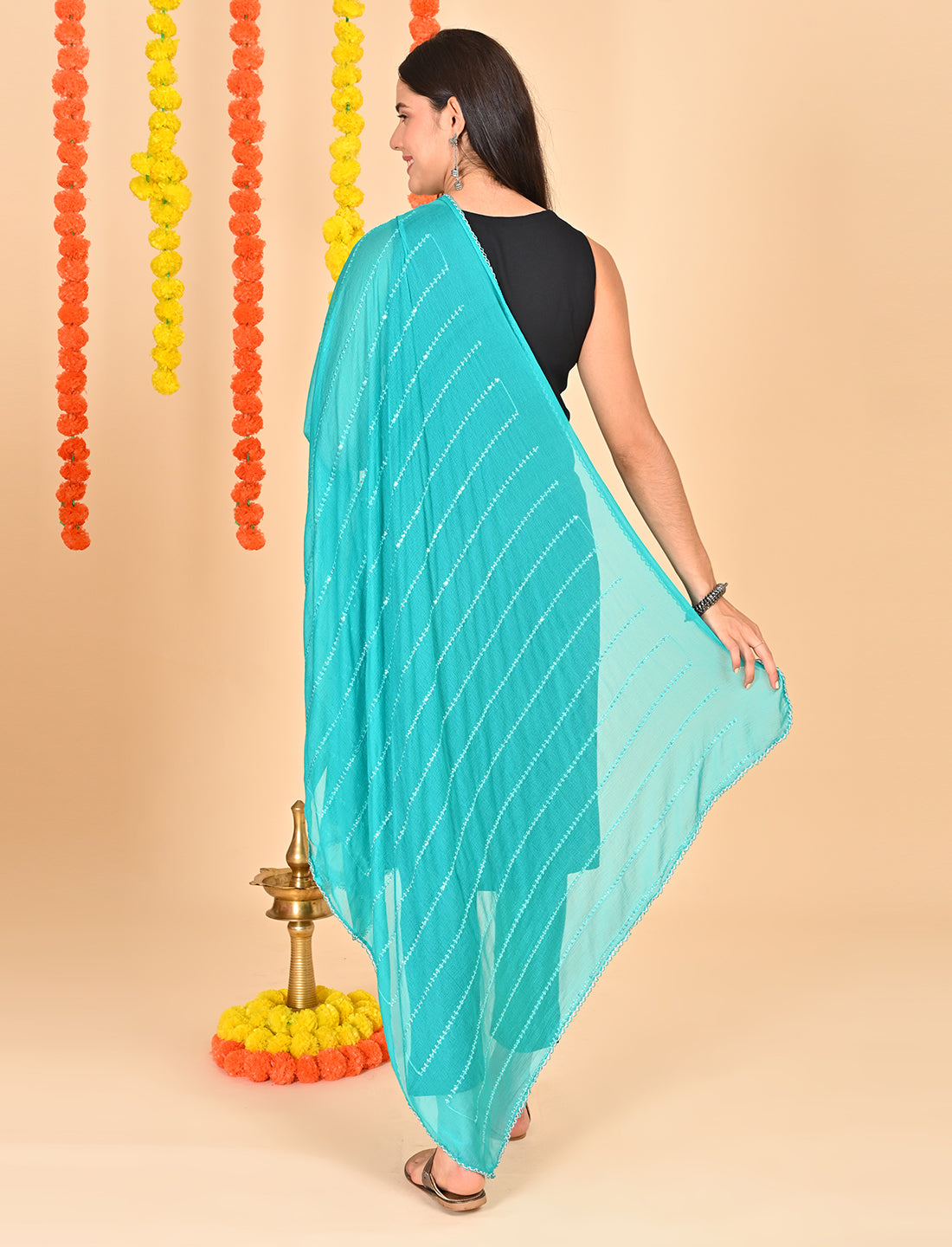 Chiffon Stripe Dupatta