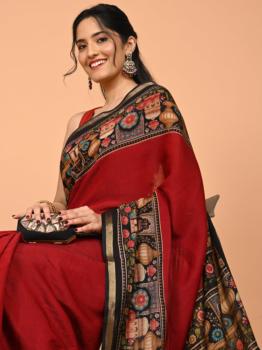 Solid Viscose Cotton Saree