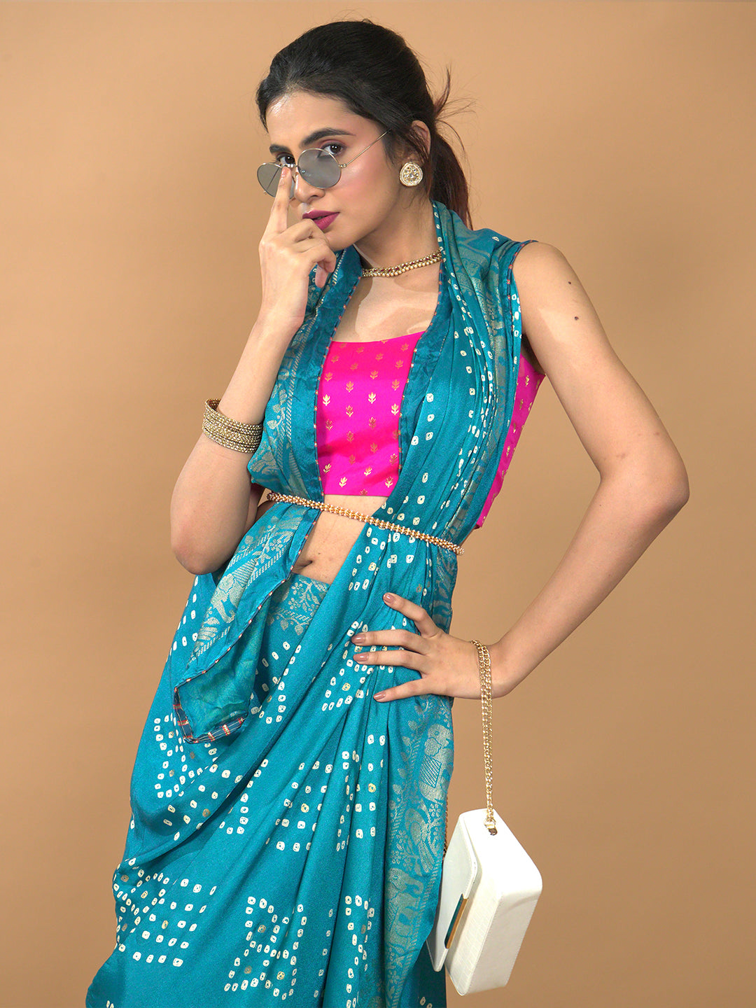Bandhini Viscose Crepe Saree