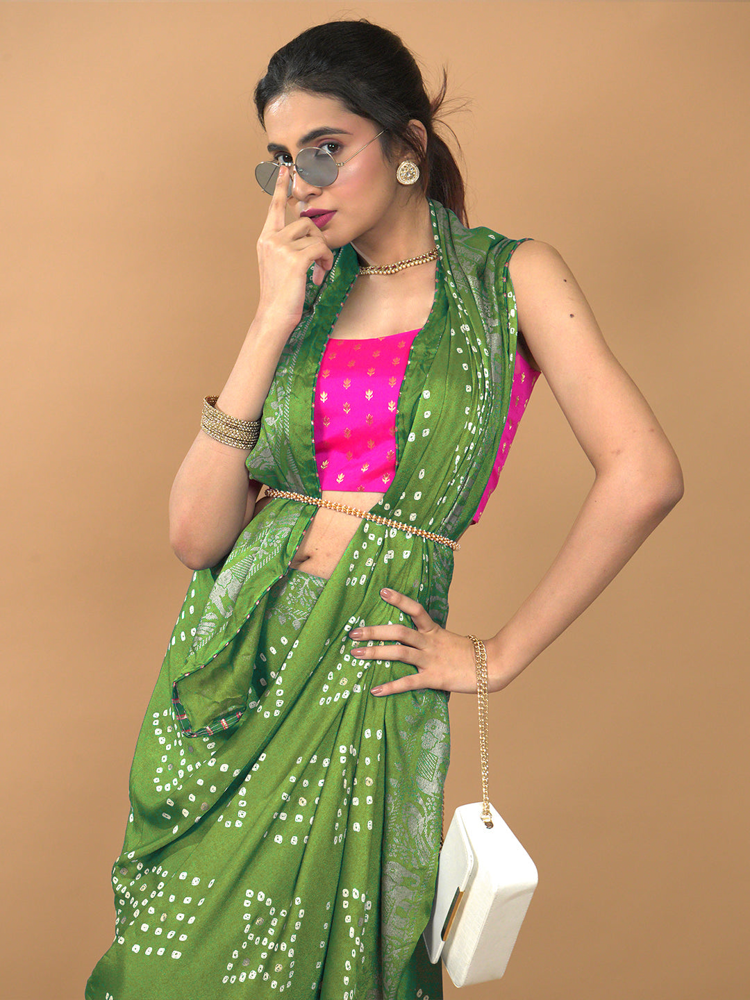 Bandhini Viscose Crepe Saree