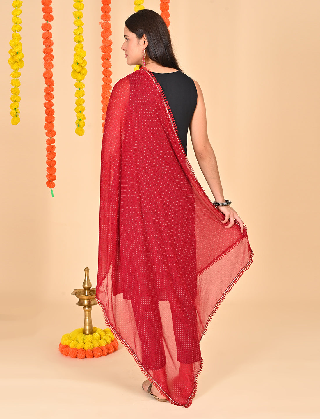 Ditsy Dots Chiffon Dupatta