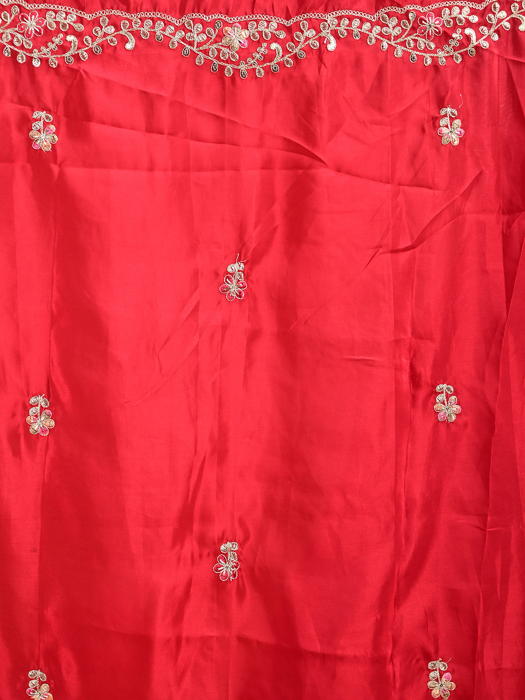 Embroidered Zardozi Crepe Silk Saree