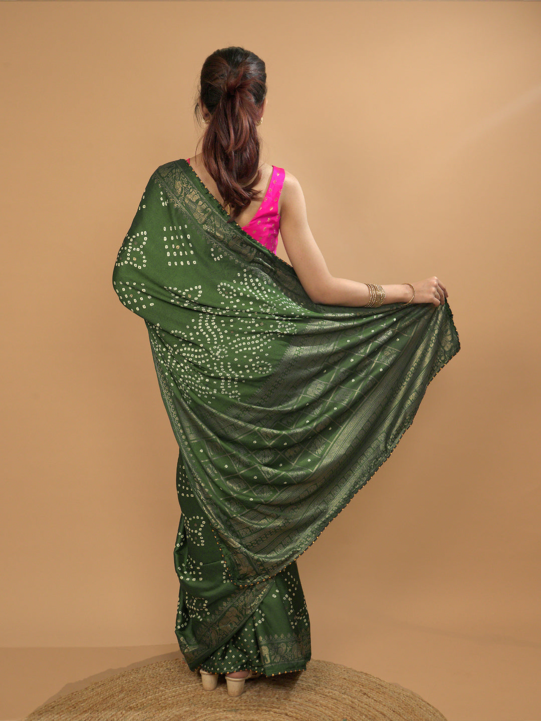 Bandhini Viscose Crepe Saree