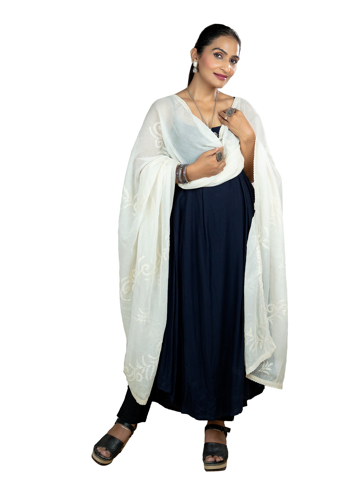 Embroidered Cotton Dupatta