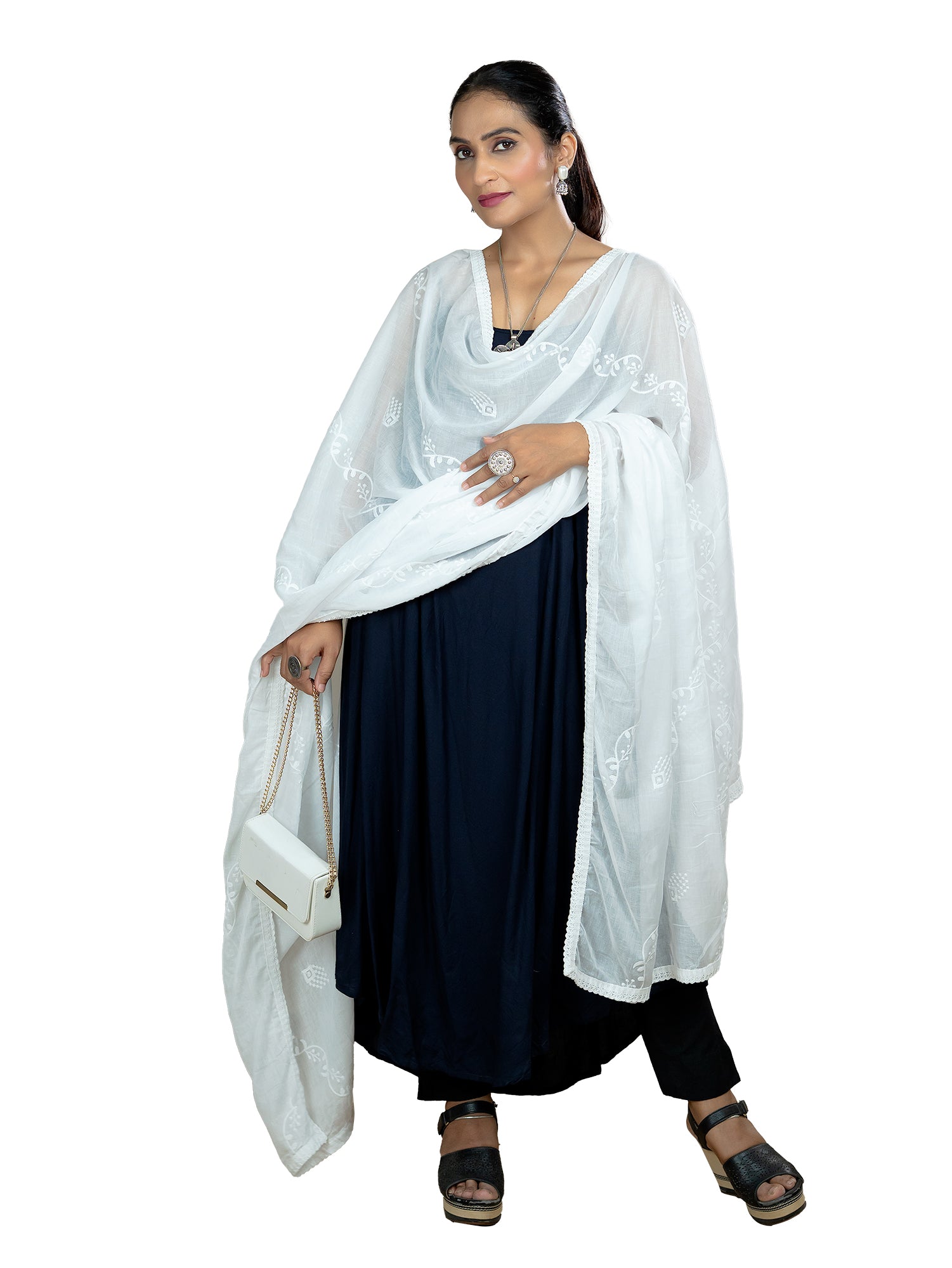 Embroidered Cotton Dupatta