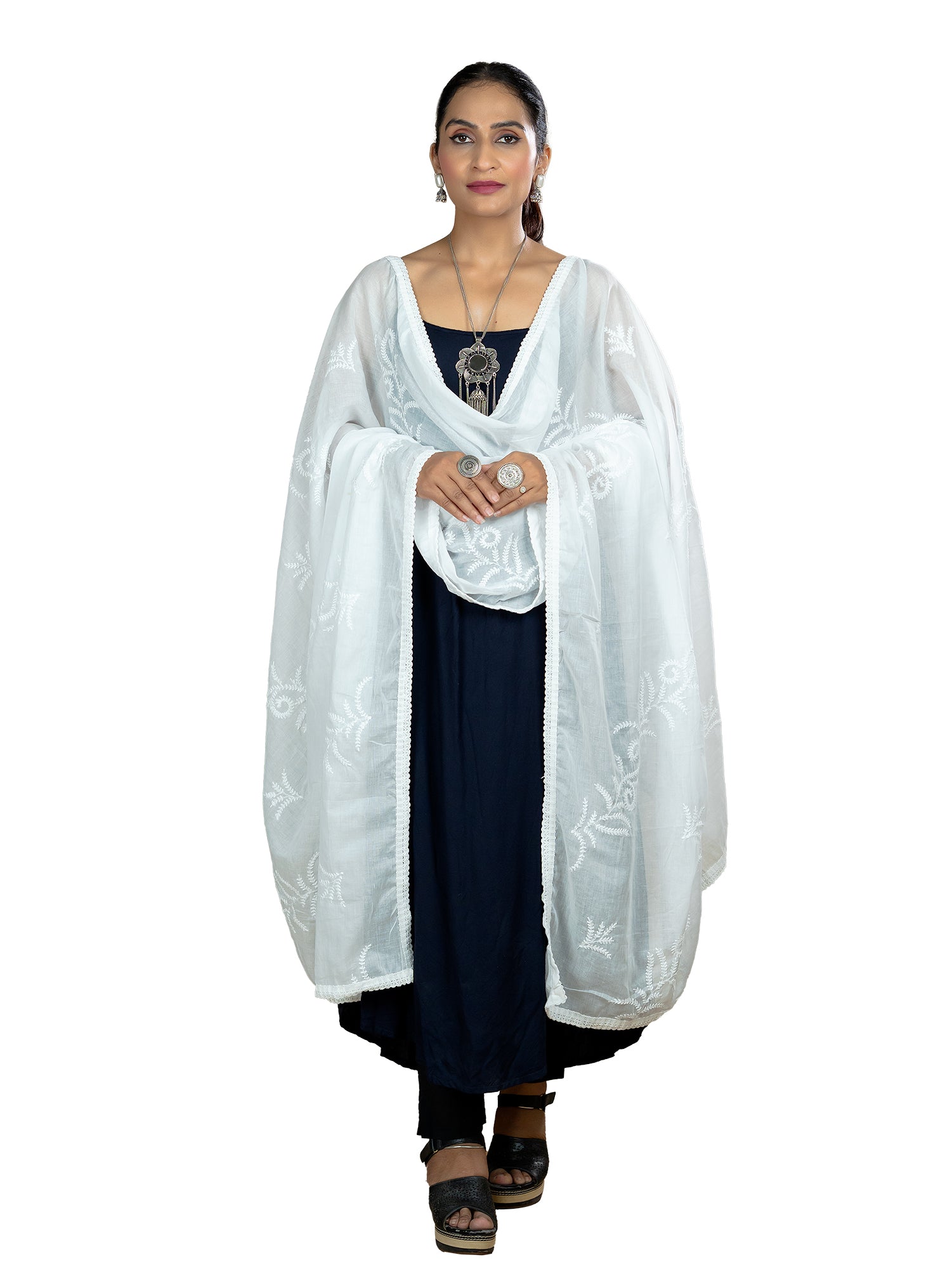 Embroidered Cotton Dupatta