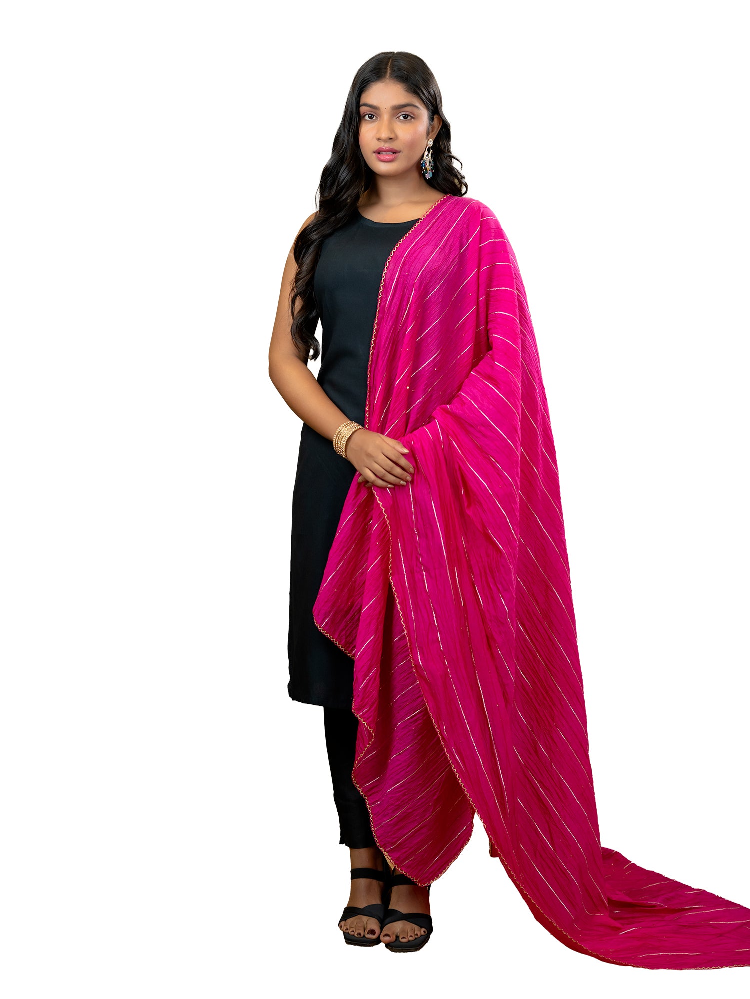 Embroidered Chinon Dupatta