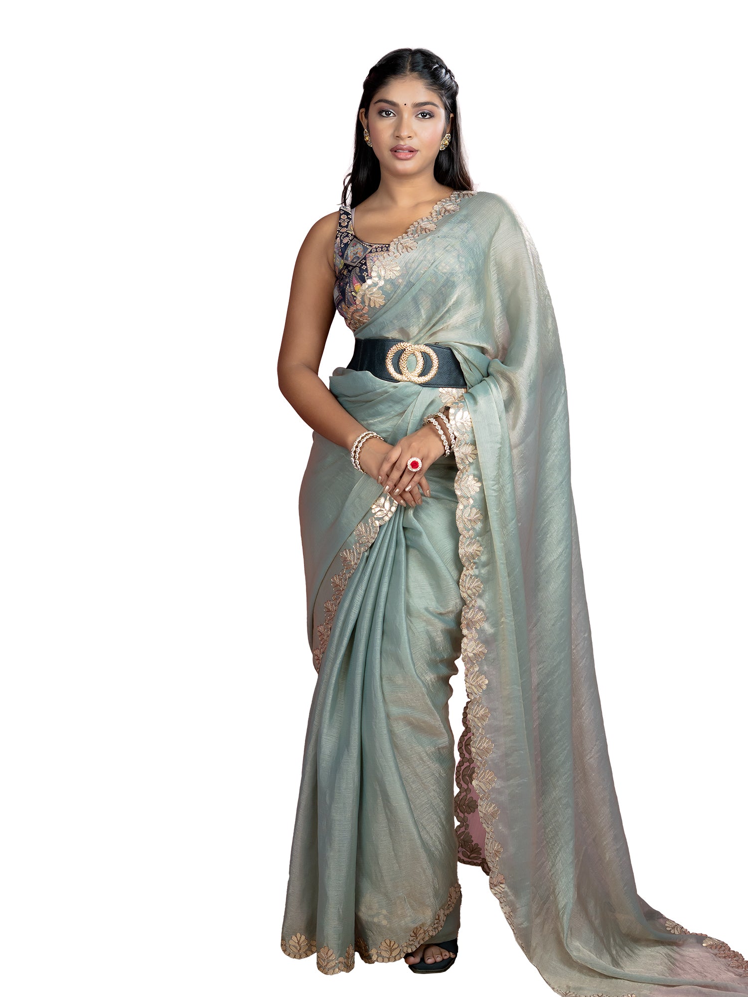Pista Ready to Wear Party Saree