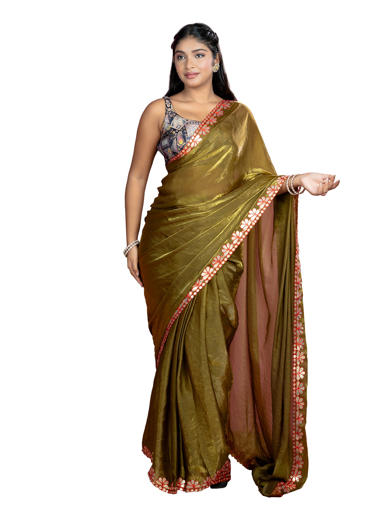 Olive Ready to Wear Party Saree