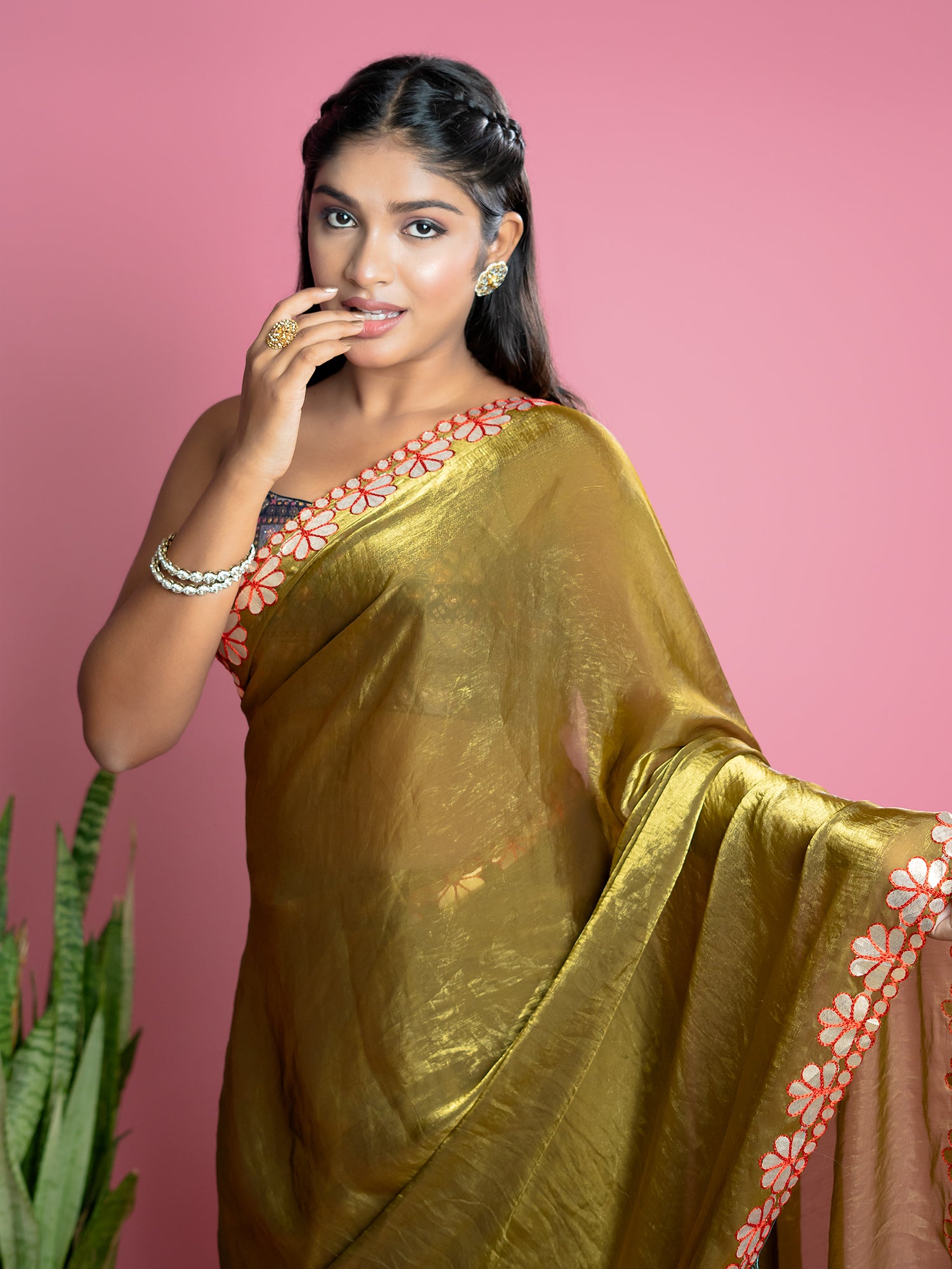Olive Ready to Wear Party Saree