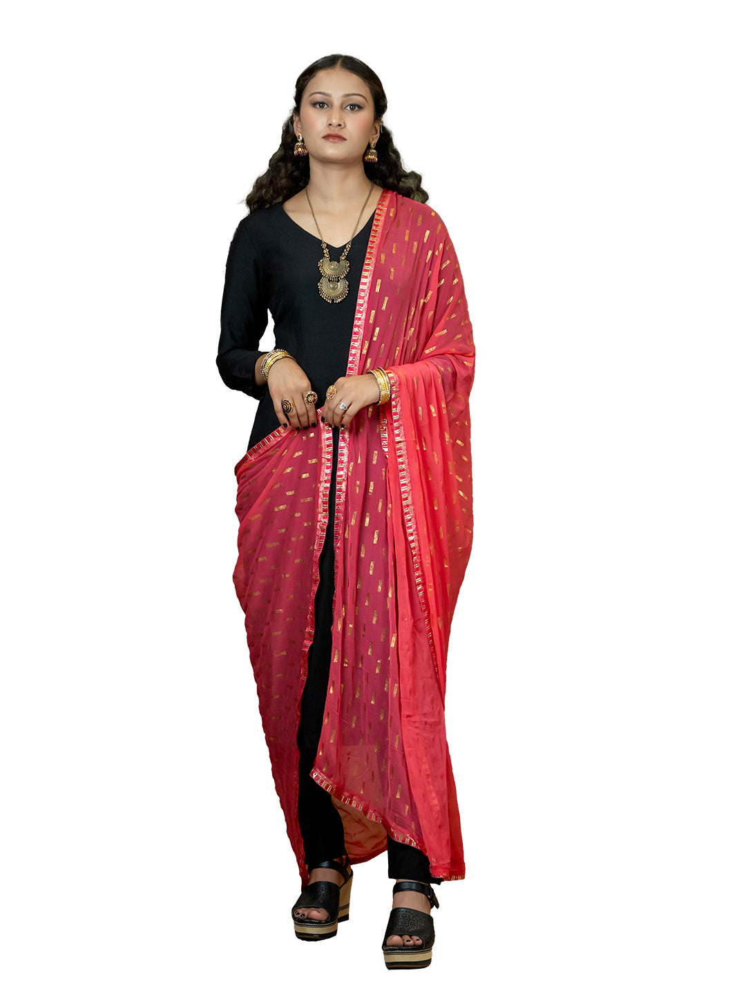 Chiffon Gold Print Dupatta