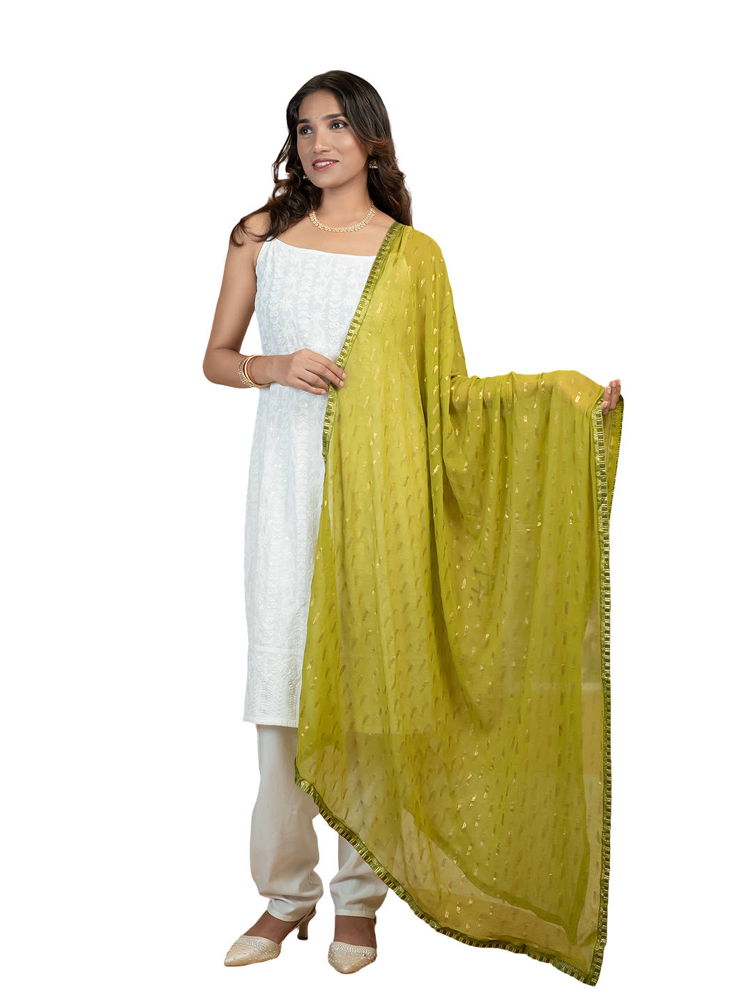 Chiffon Gold Print Dupatta