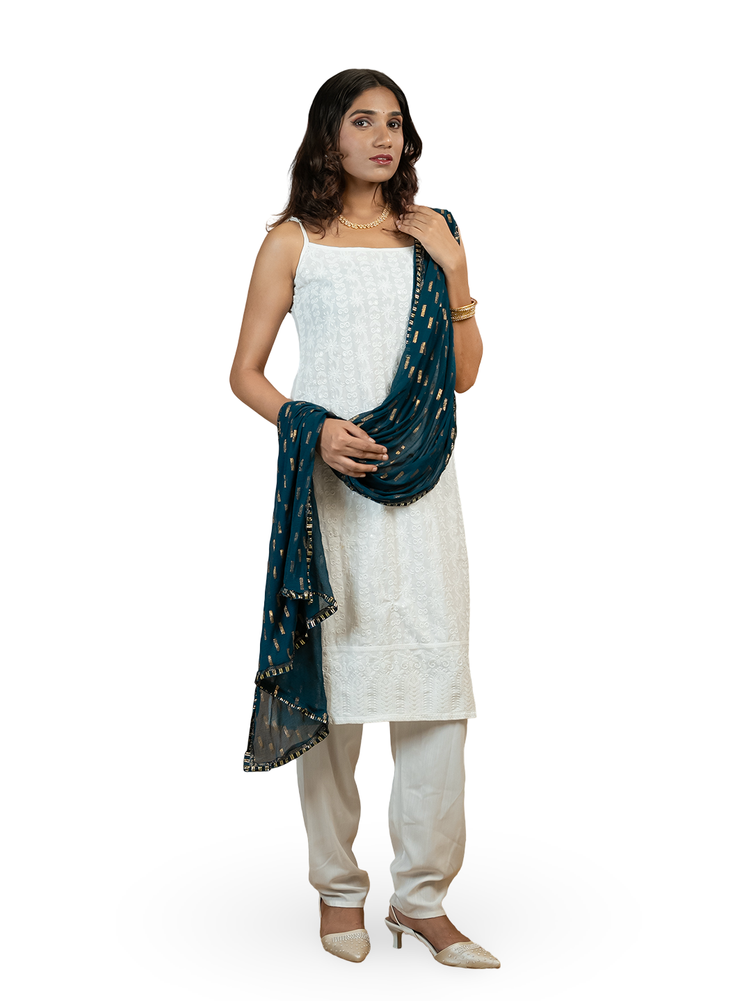 Chiffon Gold Print Dupatta