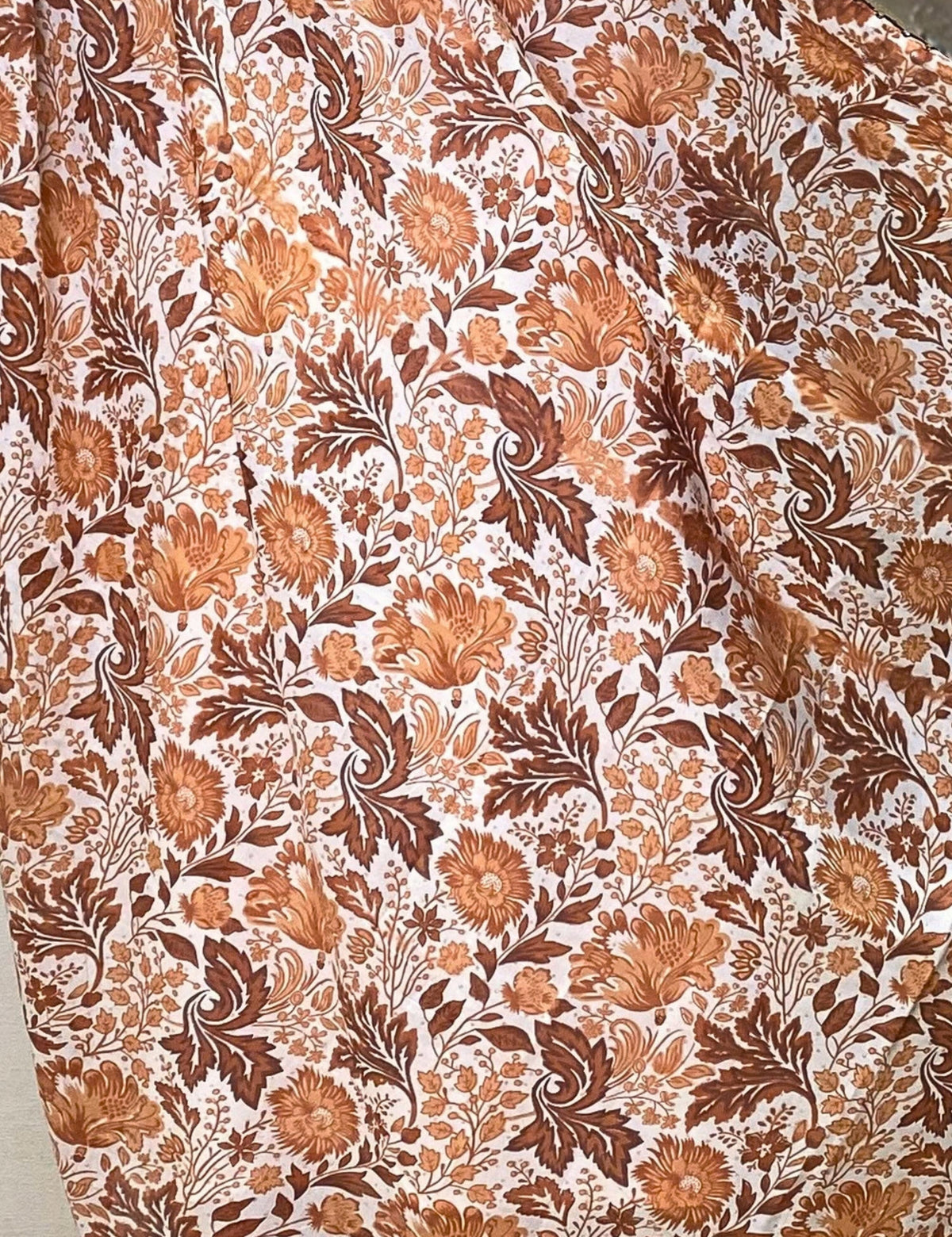 Floral Mocha Cotton Dupatta