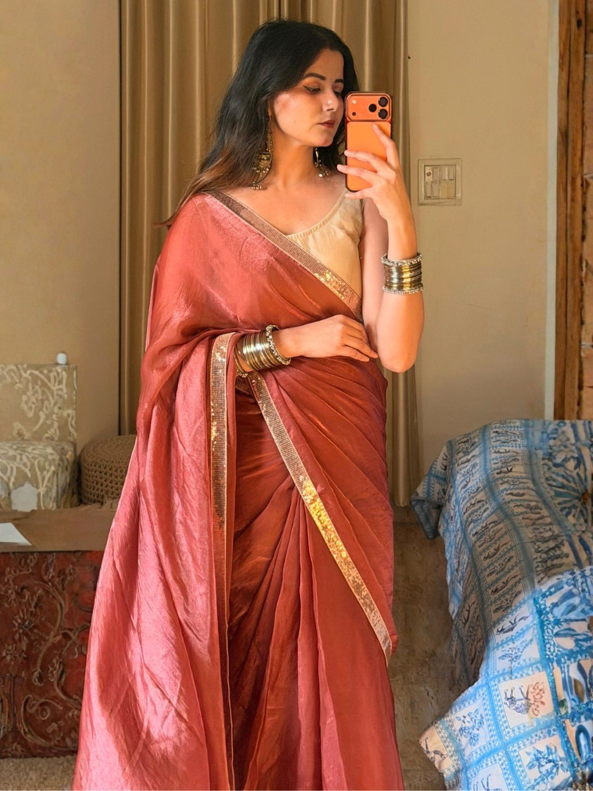Ready To Wear Satin Saree