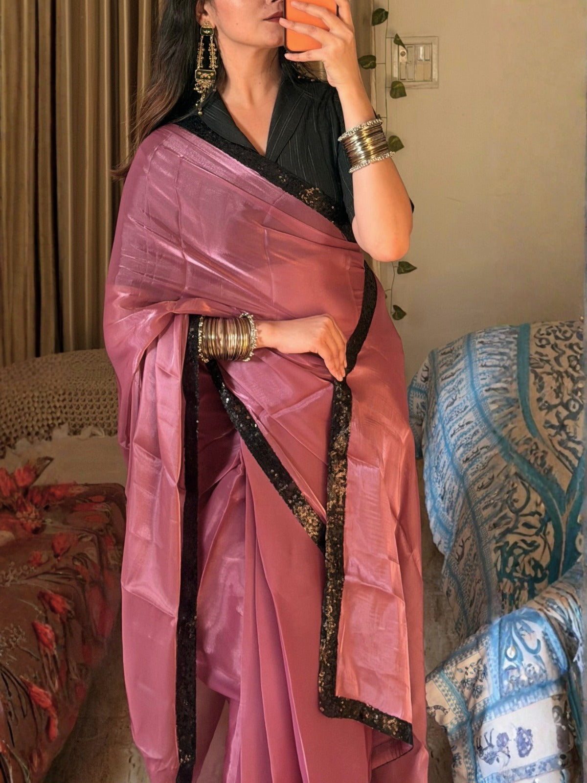 Ready To Wear Satin Saree