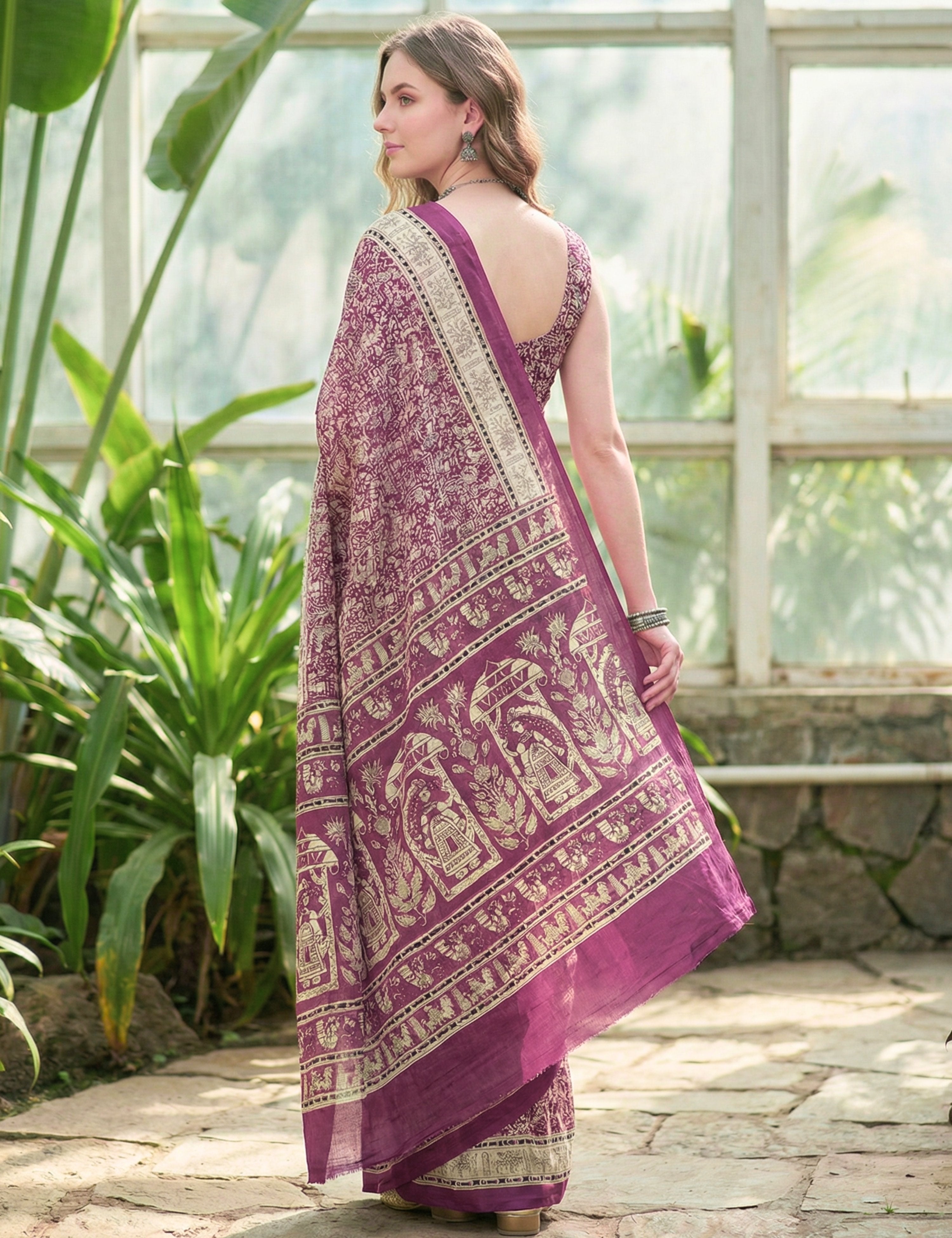 Solid Crepe Silk Saree