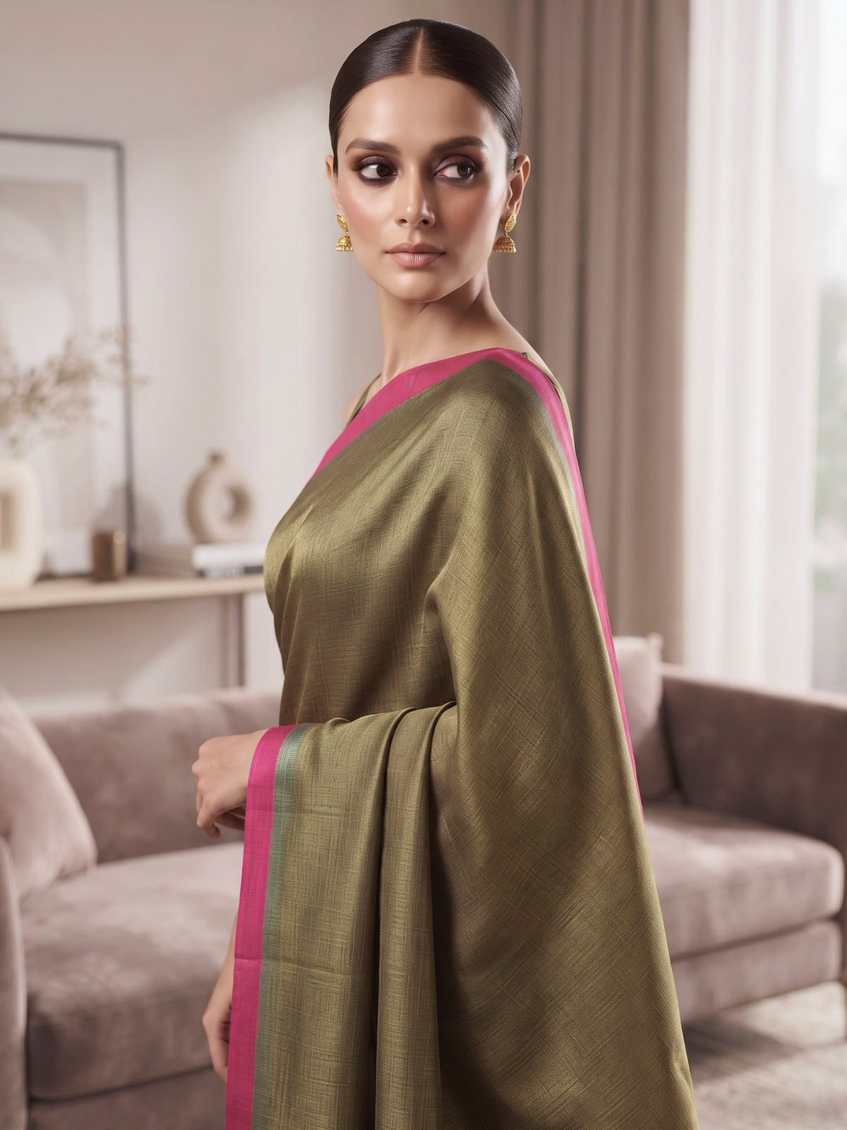 Solid Bengal Cotton Tissue Saree