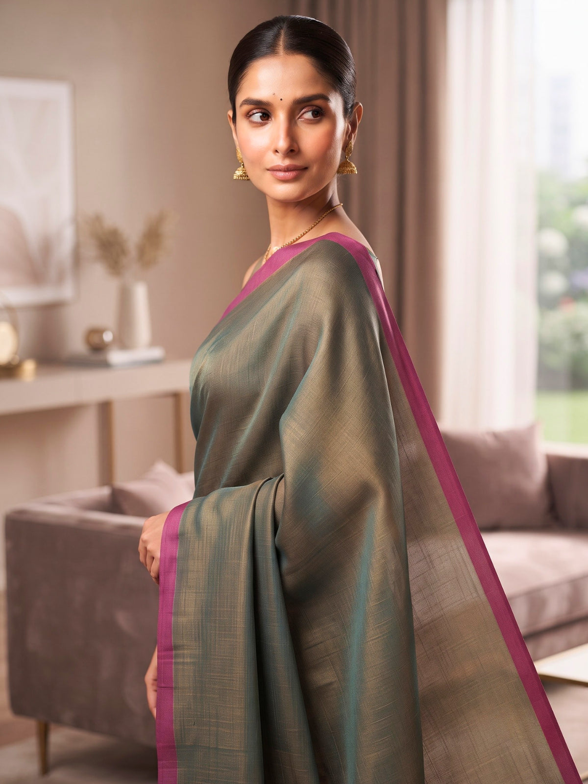 Solid Bengal Cotton Tissue Saree