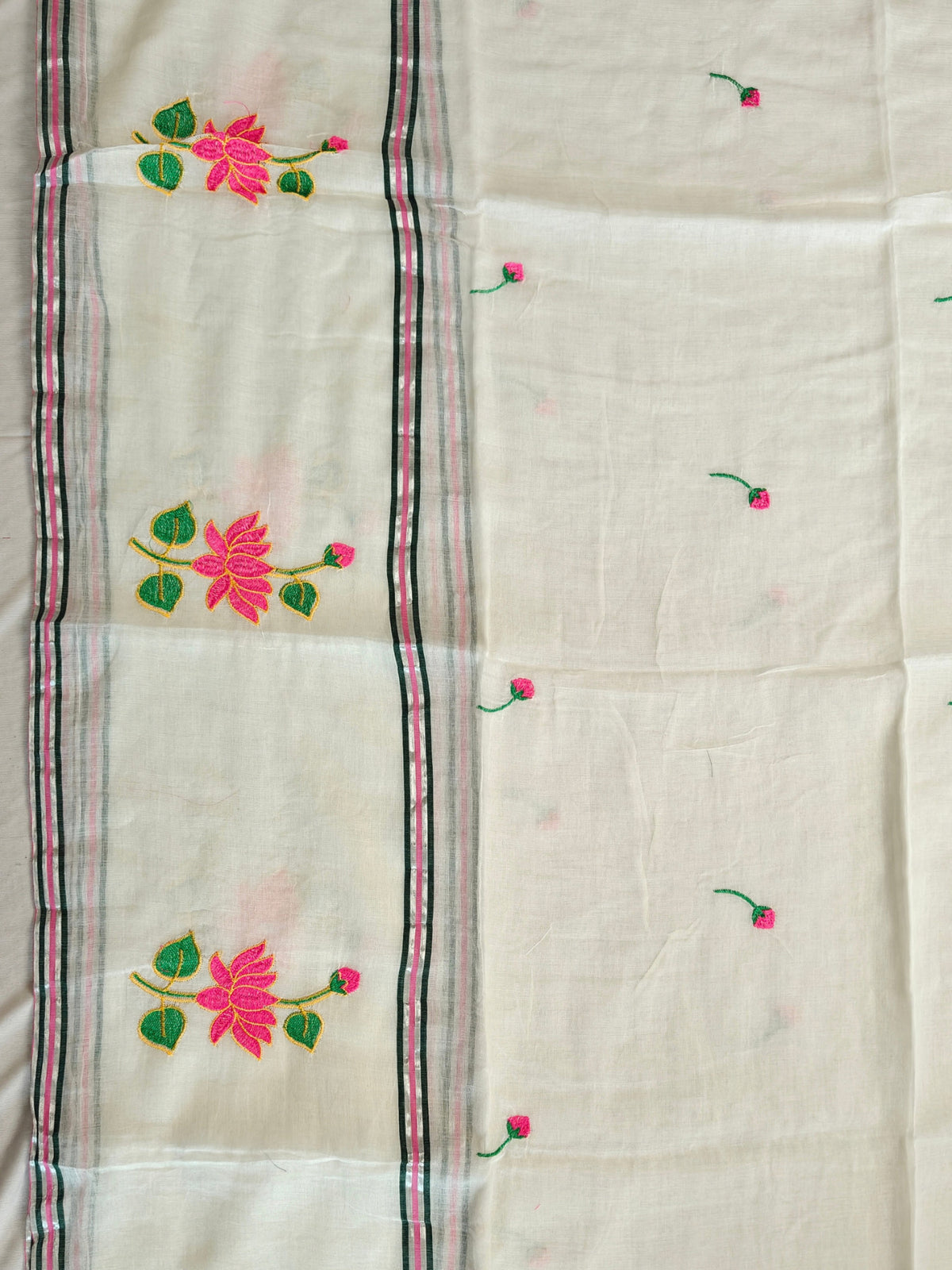 Embroidered Bengal Cotton Saree