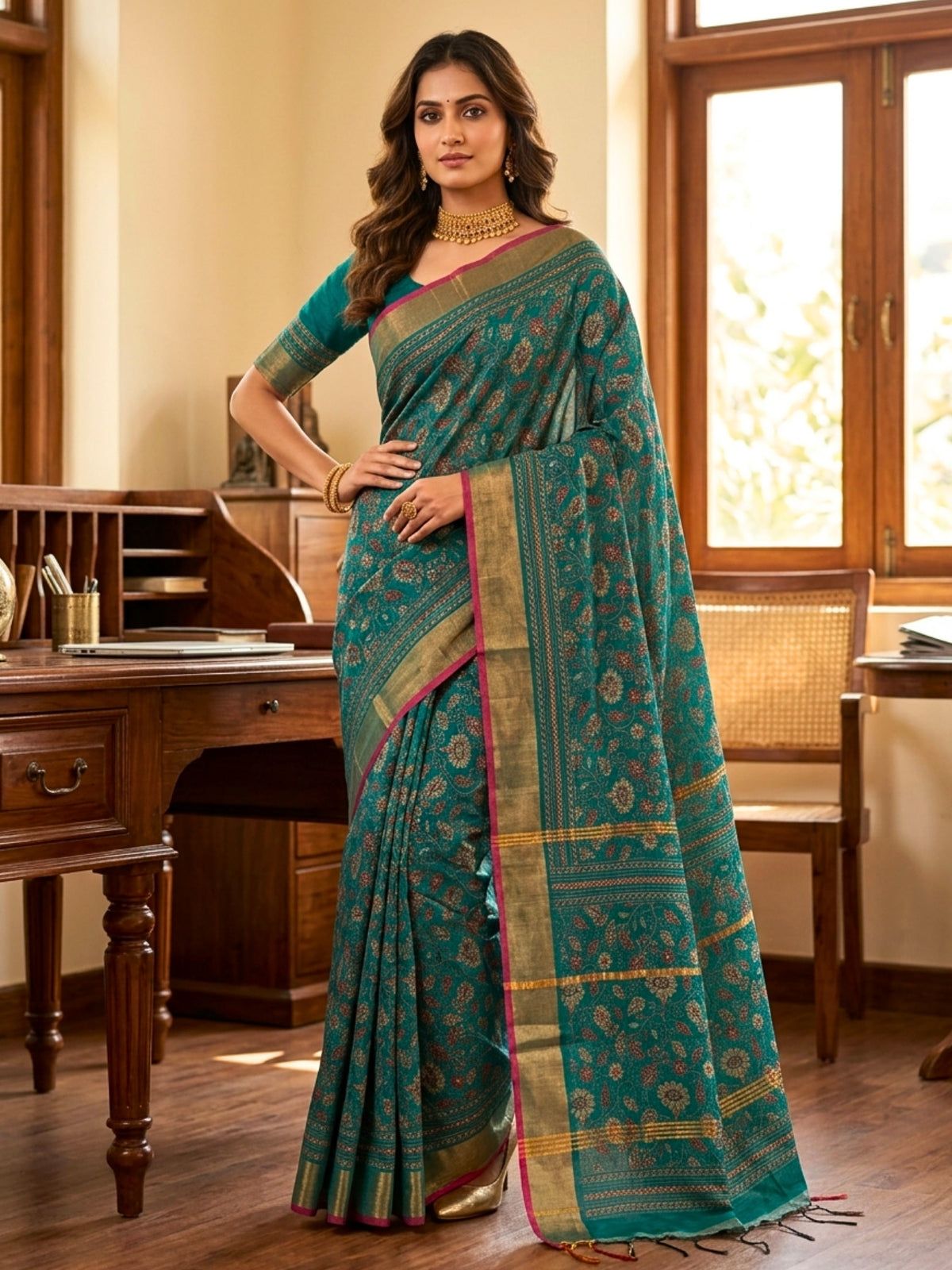 Ethnic Bengal Cotton Saree