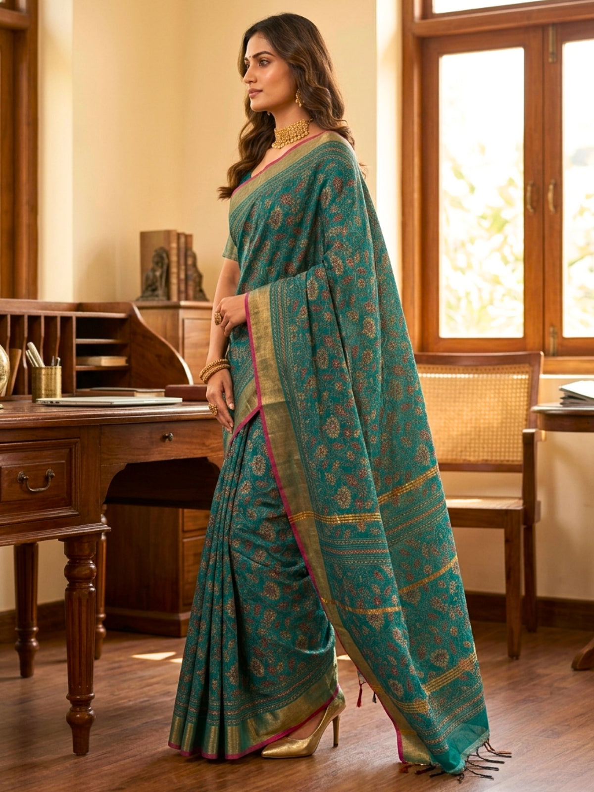 Ethnic Bengal Cotton Saree