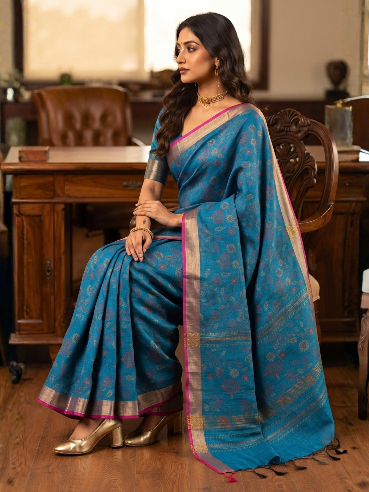 Ethnic Bengal Cotton Saree