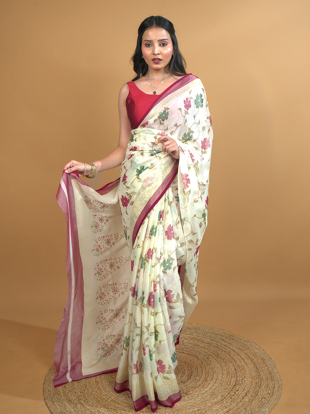 Floral Brasso Saree