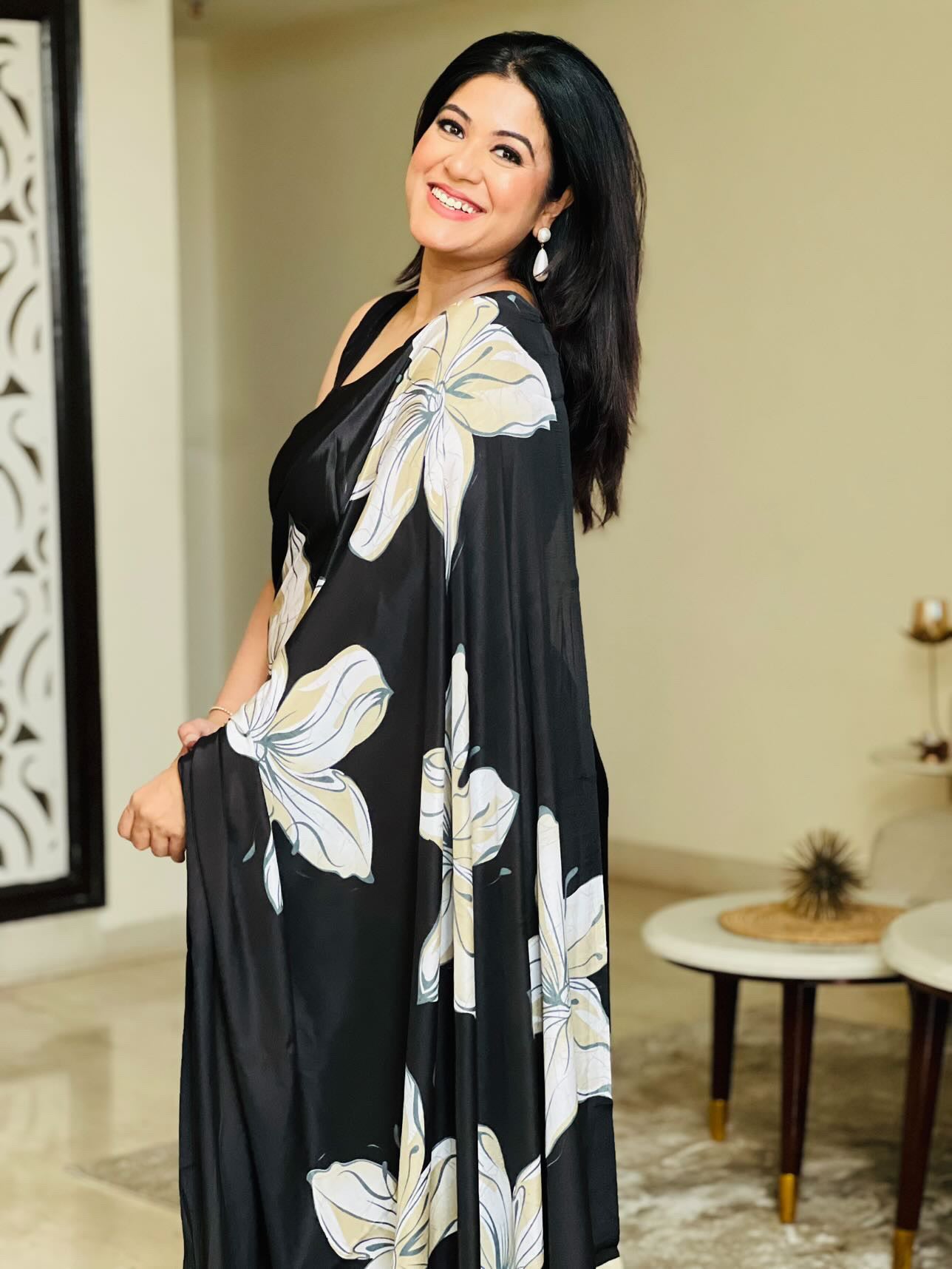 Solid Crepe Silk Saree