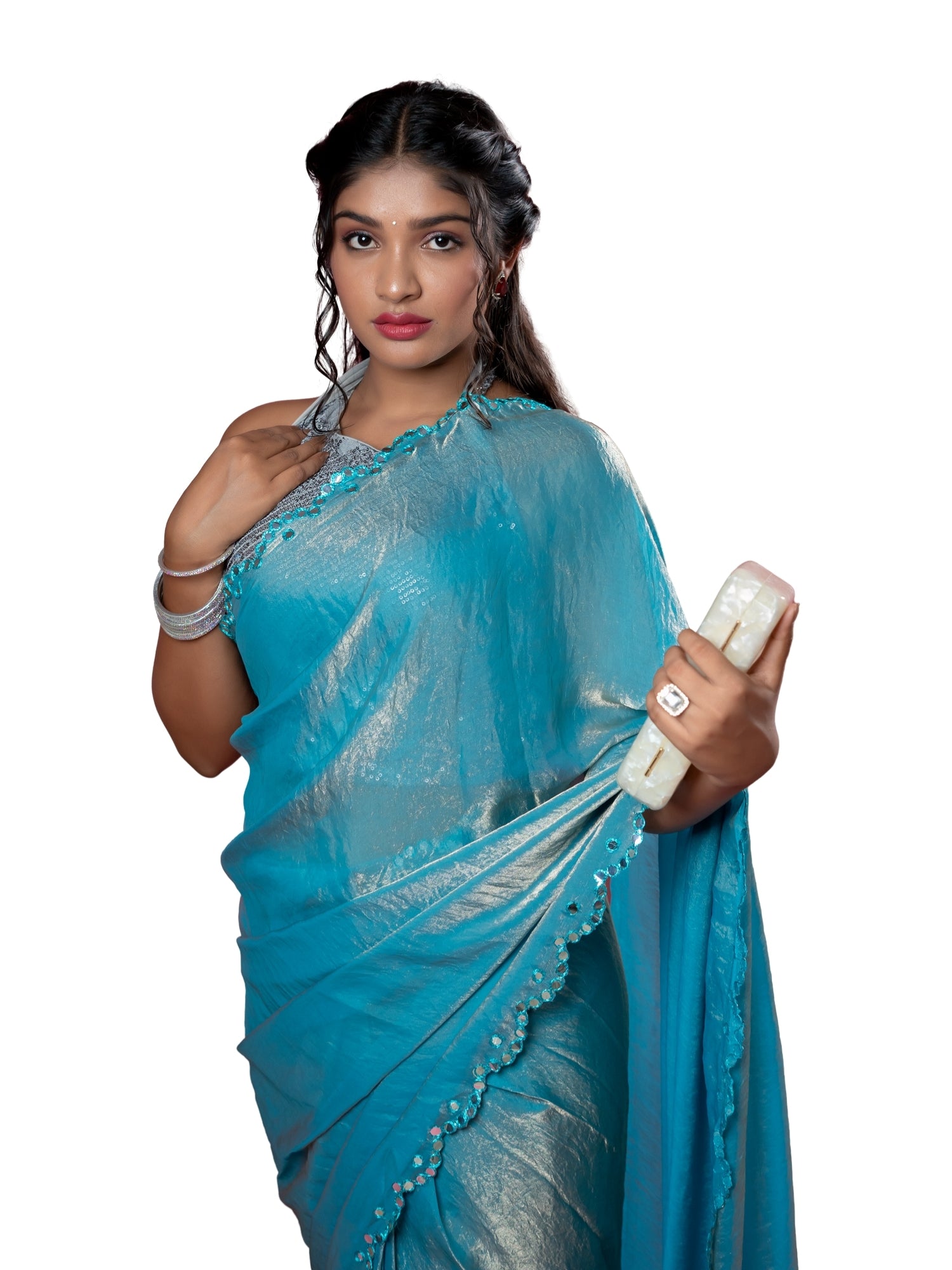 Blue Ready to Wear Party Saree