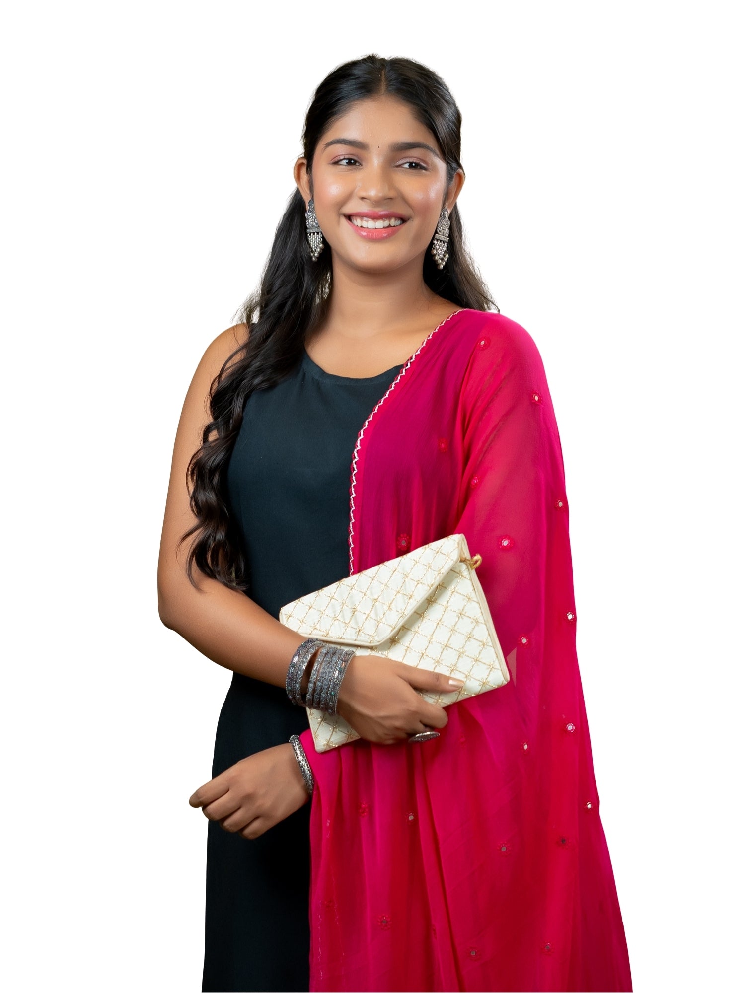 Embroidered Chiffon Dupatta