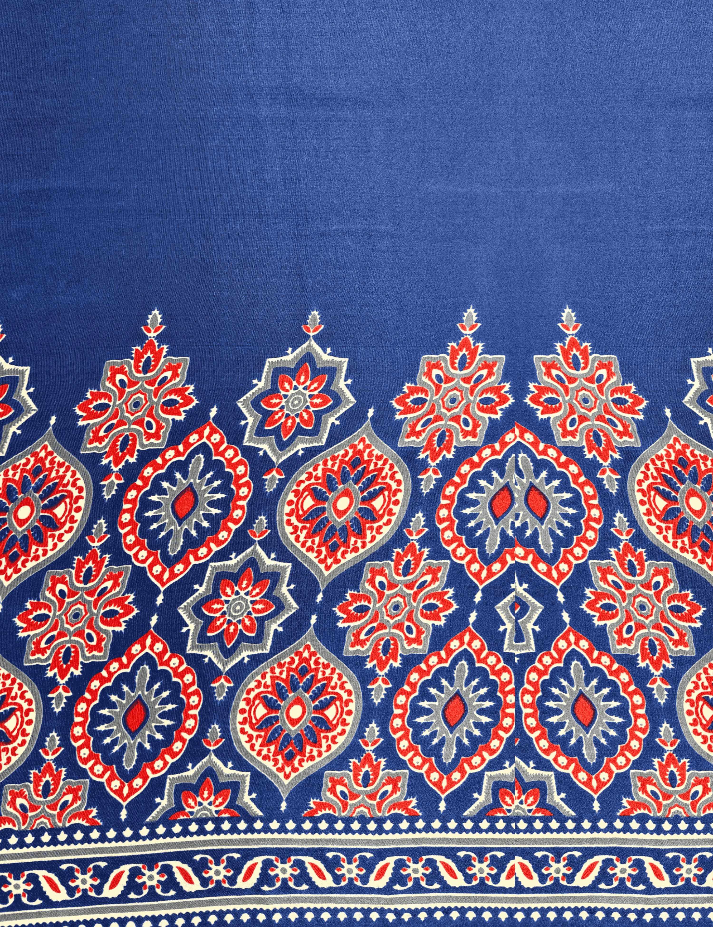Ajrakh Crepe Silk Saree