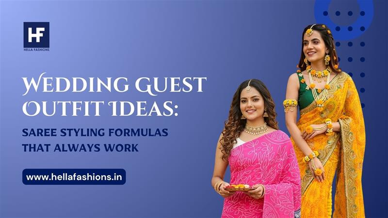 Wedding Guest Outfit Ideas: Saree Styling Formulas That Always Work