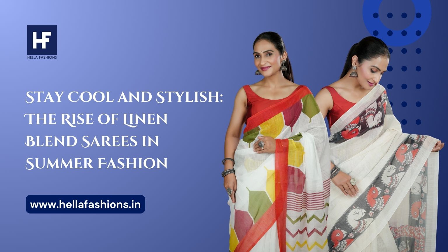 Stay Cool and Stylish: The Rise of Linen Blend Sarees in Summer Fashion