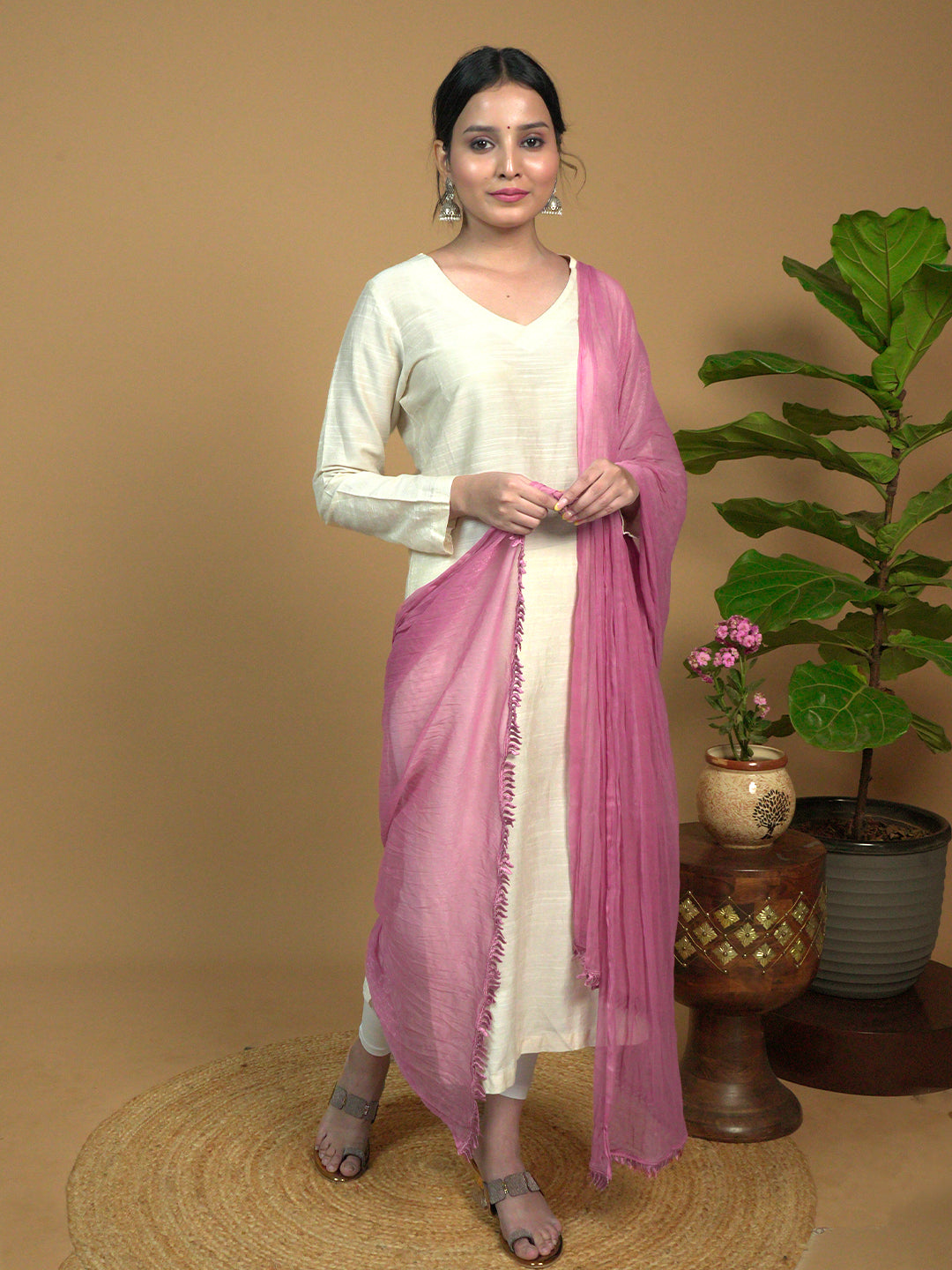 Solid Chiffon Dupatta