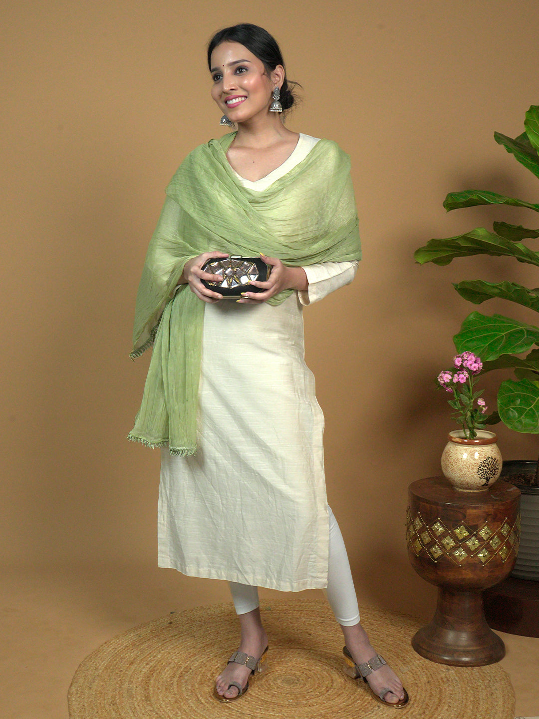 Solid Chiffon Dupatta