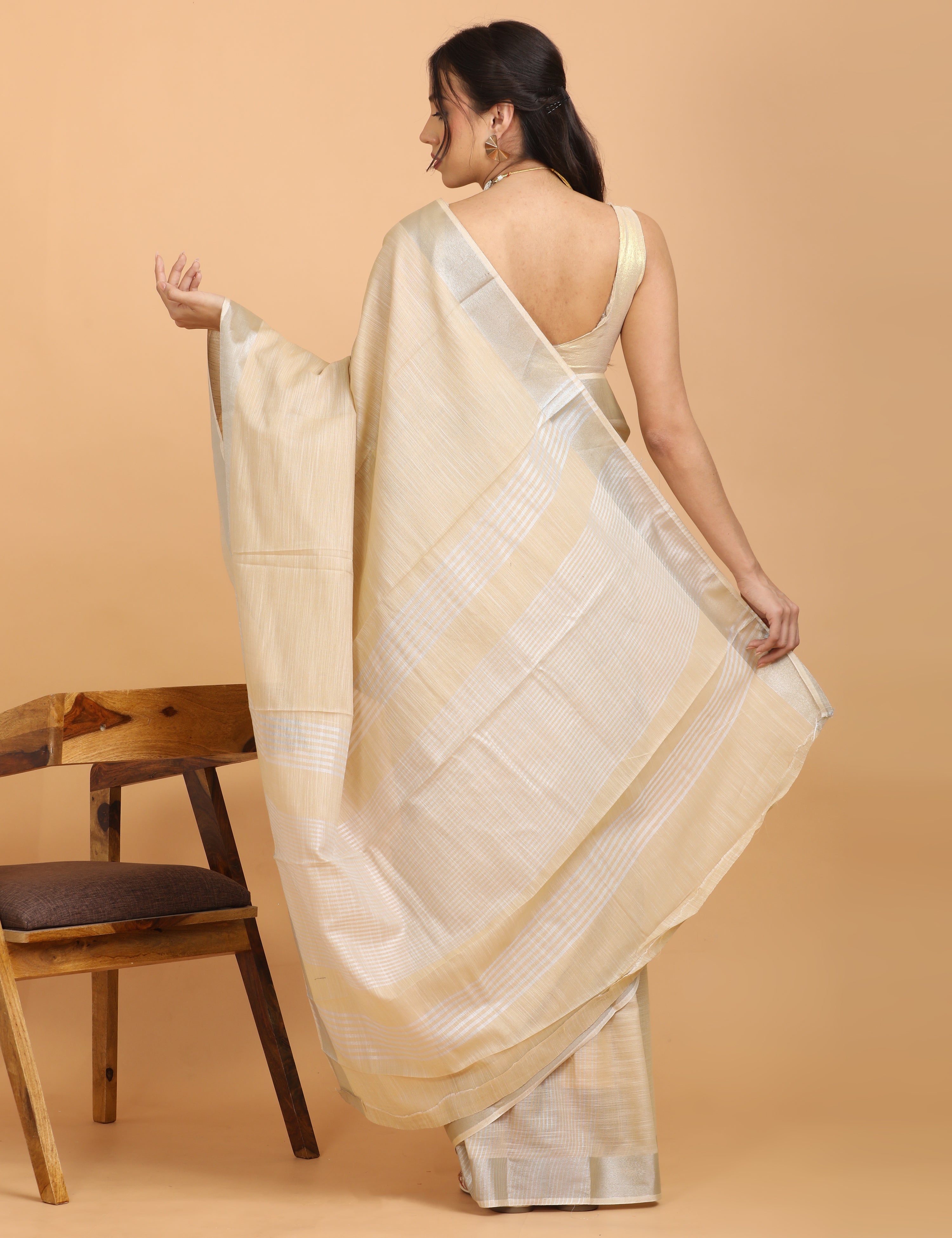 Solid Linen Saree