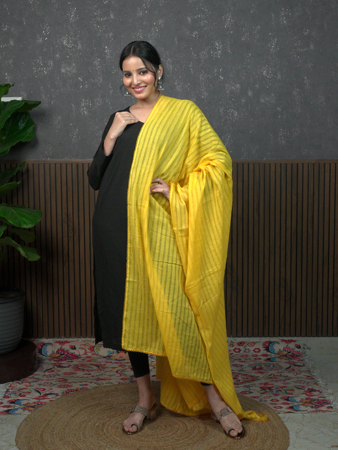 Stripe Cotton Dupatta