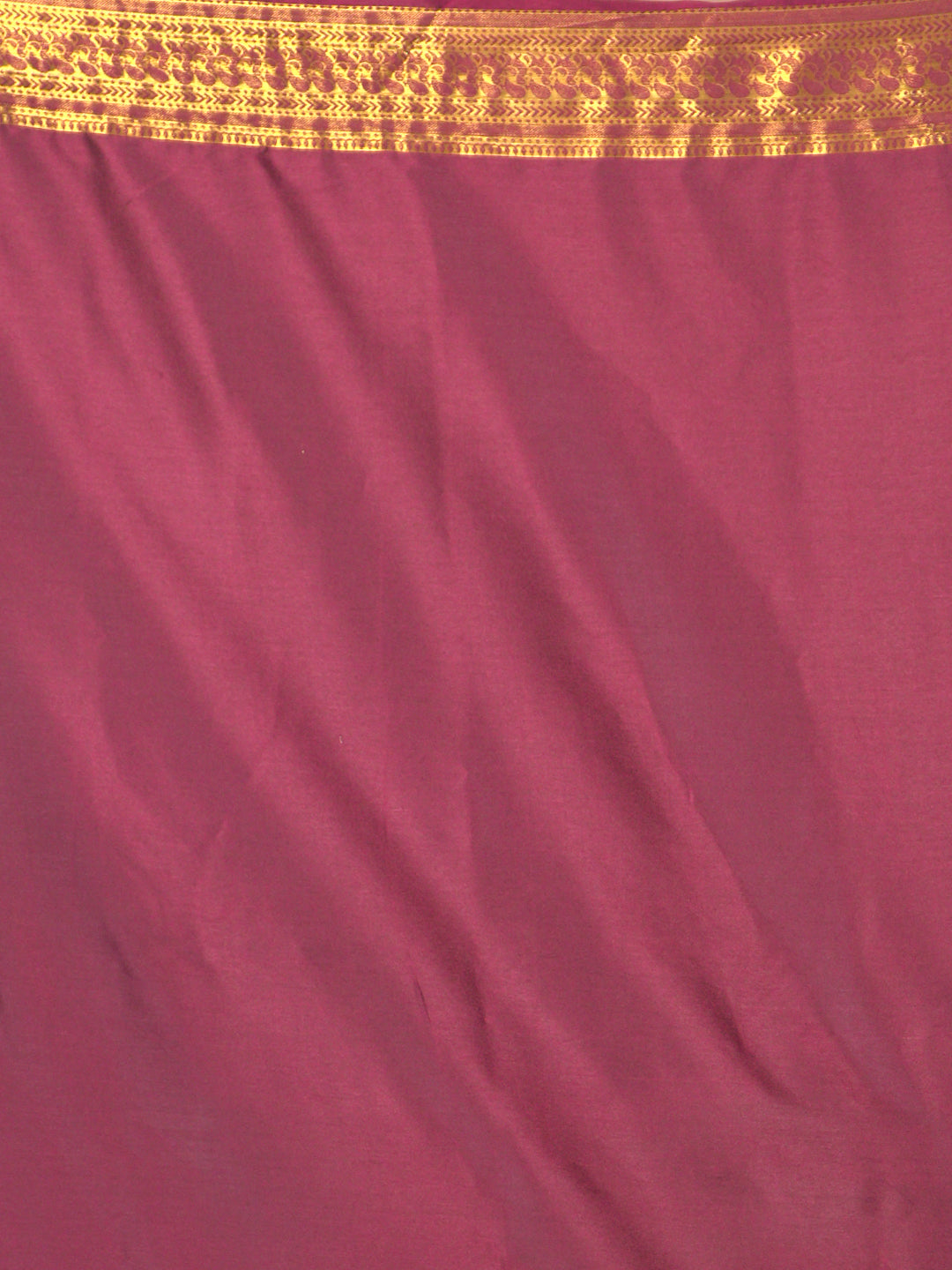 Solid Cotton Blend Saree