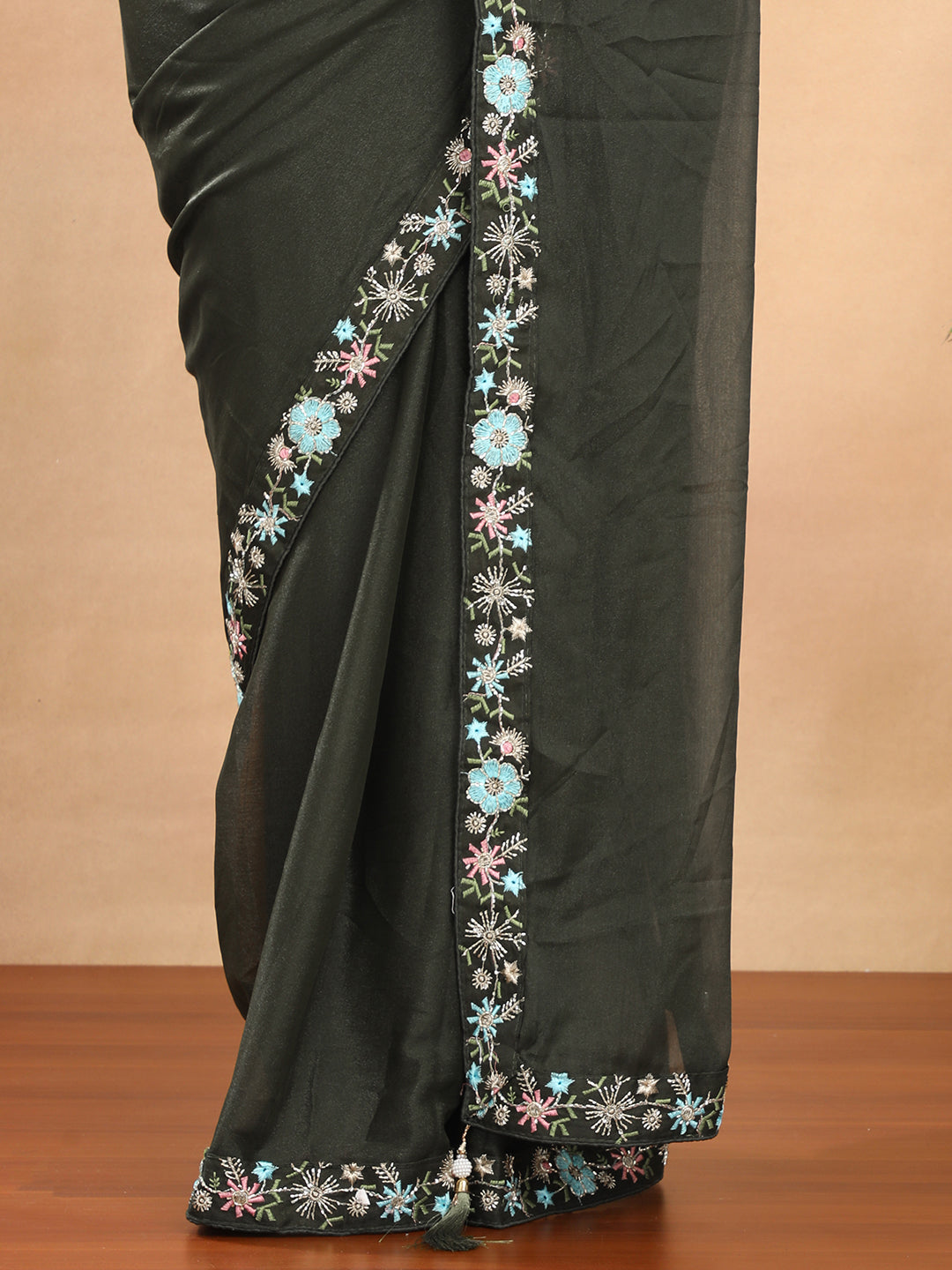 Tissue Georgette Crepe Silk Saree
